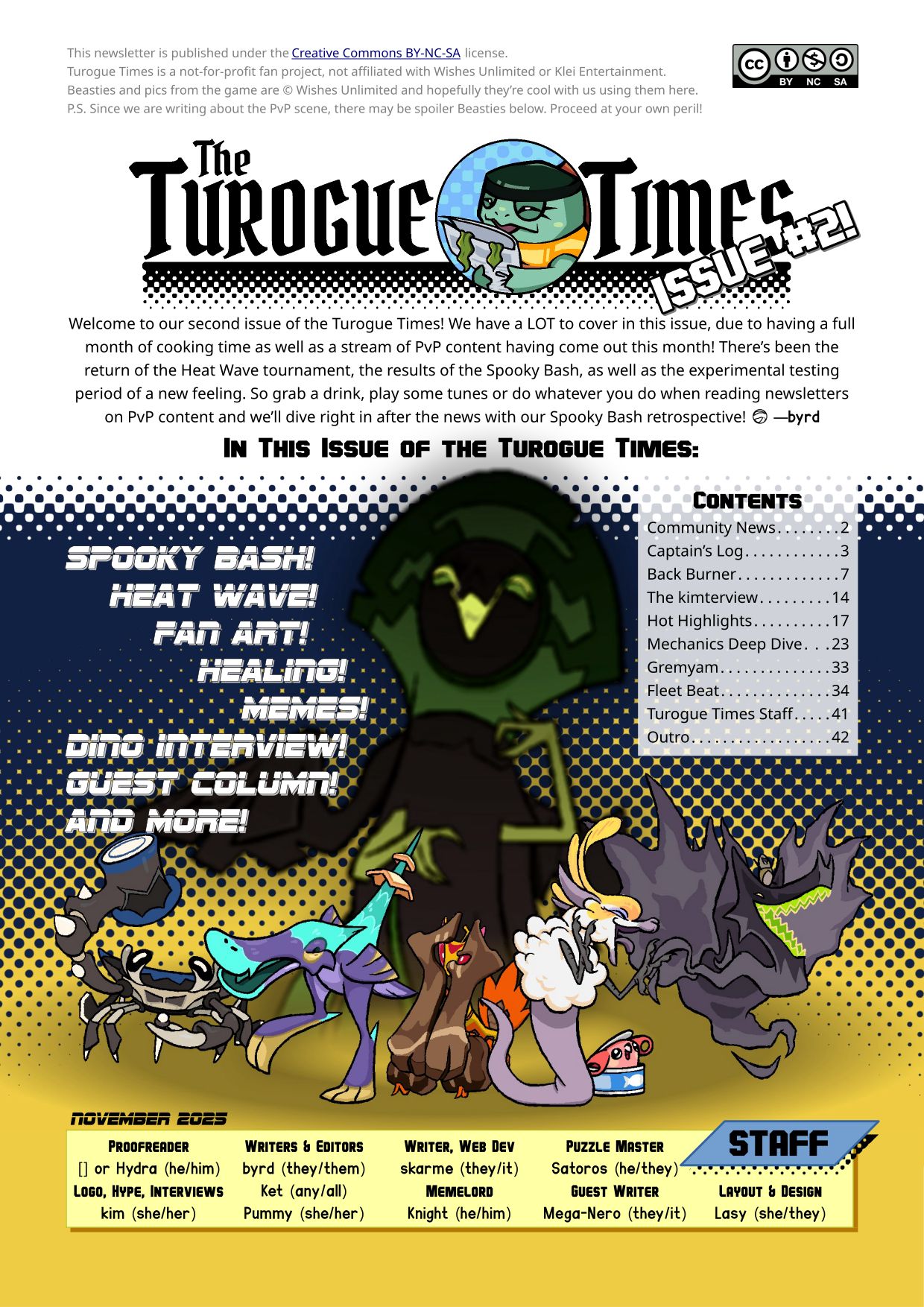 Page 1. Contents page